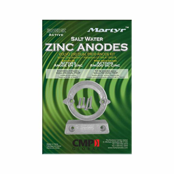Zinc Anode Kit for Volvo 290 Dual Prop Engine image number 0