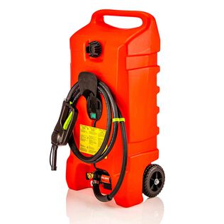 14 Gallon Powered Portable Fuel Tank with Extra Cables (Alligator Clips)