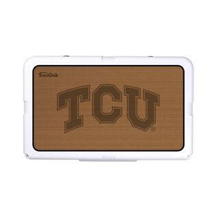 SeaDek Cooler Pad - Collegiate Collection - Fits RTIC 45 - Mocha / Black, Texas Christian University