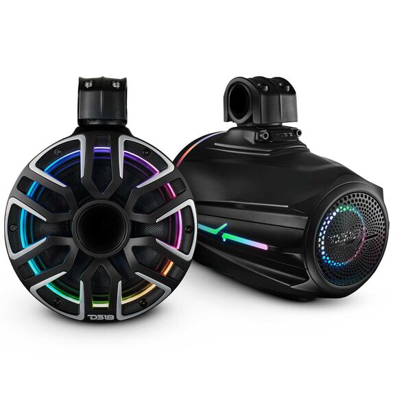 8&rdquo; Marine Tower Speaker With Neodymium Magnet, Kevlar Cone, Compression Driver & Digital LED Lights | 200W RMS 4-Ohm image number 0