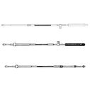 24' 6300 Type Engine Control Cable with 10-32 UNF Threaded End for Mariner Engines Up to 50HP image number 1