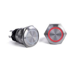 Push Button Switch, Red Halo