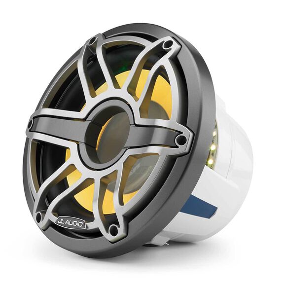 M6-10W-S-GmTi-i-4 10" Marine Subwoofer Driver, Gunmetal and Titanium Sport Grille with RGB LED Lighting image number 7
