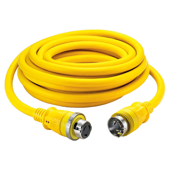 Hubbell Marine Cable, 50A 125/250V, 50ft, with LEDs, Yellow image number 0