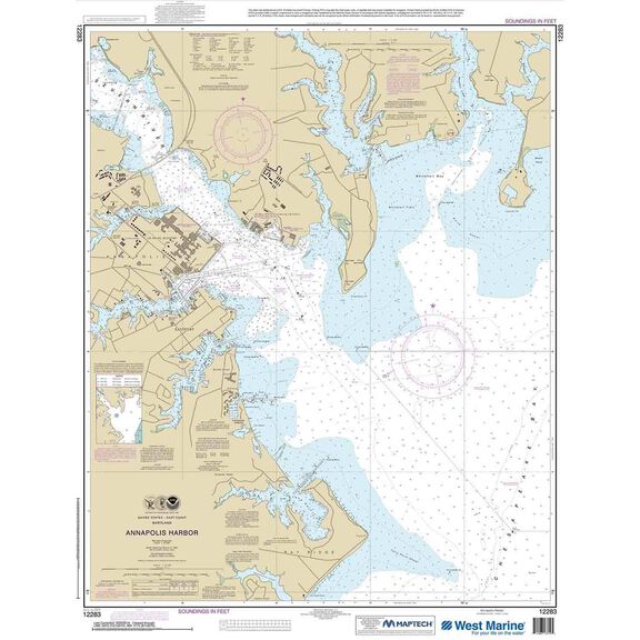 Maptech&reg; NOAA Recreational Waterproof Chart-Annapolis Harbor, 12283 image number 0