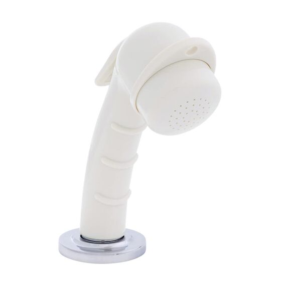Deck-Mount Sprayer Small Warm White Sprayer, 10' White Rubber Hose, Low Profile Holder image number 0