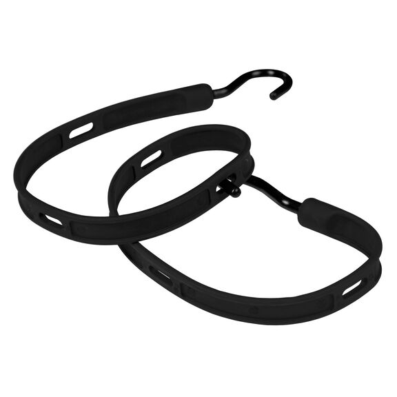 36" Slotted Bungee Strap with Heavy Duty Nylon Hook Ends, Black image number 0