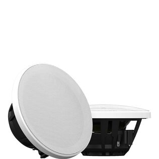 Wet Sounds ZERO Series 6 XY-W  6.5-Inch Marine Coaxial Speakers with Horn-Loaded Tweeter in White Yacht Grilles