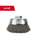 3-1/2" Carbon Steel Crimped Wire Cup Brush image number 0