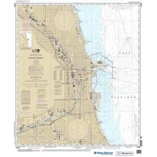 Maptech&reg; NOAA Recreational Waterproof Chart-Chicago Harbor, 14928