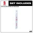 2-3/4" 24TPI U-Shank Metal Cutting Bi-Metal Jig Saw Blades, 5 Pack image number 2