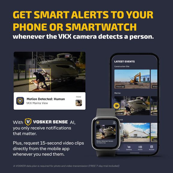 Vosker VKX Two pack Solar Powered 4G-LTE Outdoor Cellular Security Camera image number 8