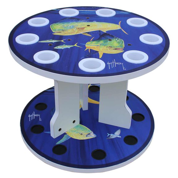 Guy Harvey Mahi Spinning 9 Fishing Rod Storage Rack, Vertical Fishing Pole Rod Holder image number 0