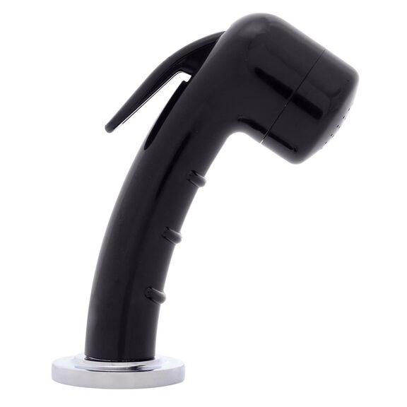 Deck-Mount Sprayer Small Black Sprayer No Hook, 6' Black Rubber Hose, Ultra-Low Profile Holder image number 2