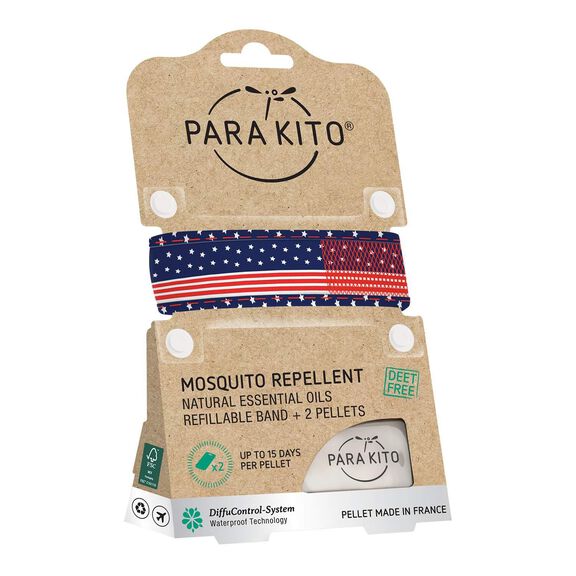 Mosquito Repellent Wristband (Patriot - USA Flag) image number 1