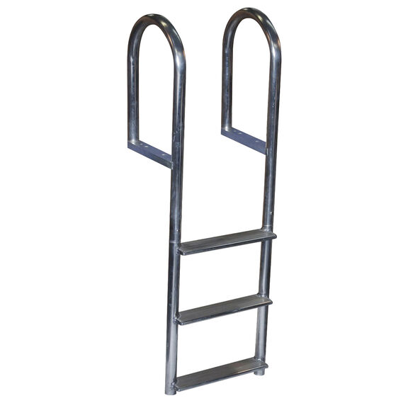 Dock Ladders, Fixed, WIDE Step Welded, Aluminum image number 1
