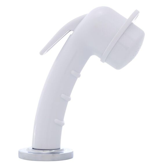 Deck-Mount Sprayer Small Arctic White Sprayer, 6' White Rubber Hose, Ultra-Low Profile Holder image number 2