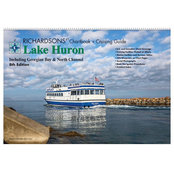 LH8WMDS Lake Huron Chartbook & Cruising Guide, 8th Edition image number 0