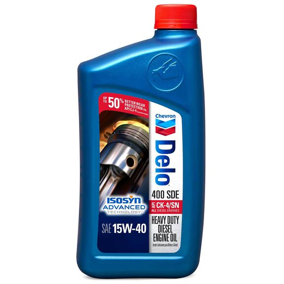 Chevron Delo 400 XLE SB 15W-40, Synthetic Blend, Heavy Duty Diesel Engine Oil image number 0