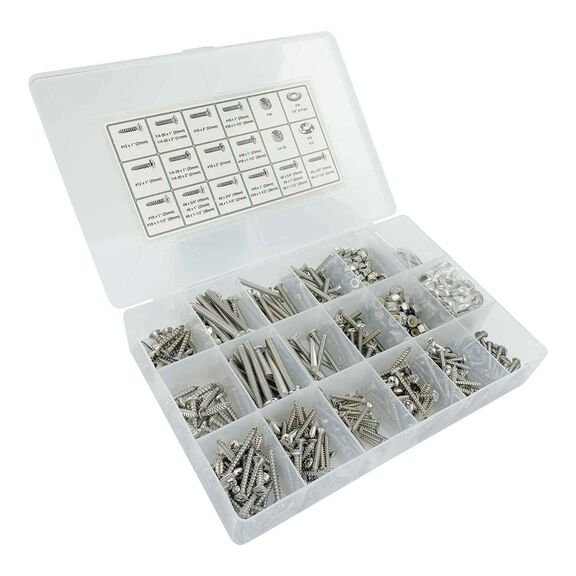 Master Mariner Fastener Kit, 624 Piece, Stainless Steel image number 0