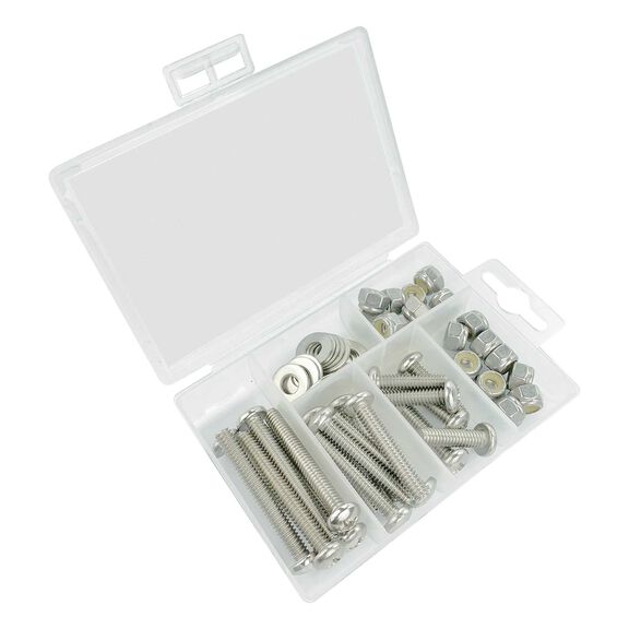 Phillips Pan Head Machine Screw Kit, 54 Piece, Stainless Steel image number 0
