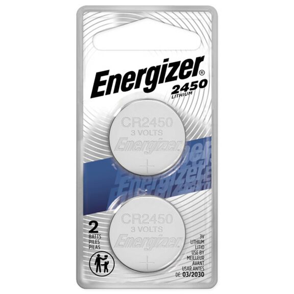 Energizer 2450 Lithium Coin Battery, 2 Pack image number 0