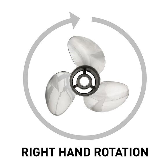Q3 14.5" Diameter X 17" Pitch, 3-Blade Stainless Steel Propeller, Right Hand Rotation, High Polished Finish image number 2