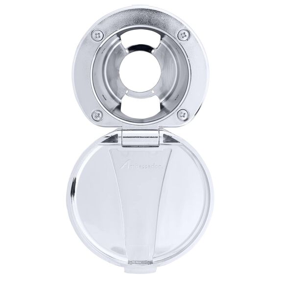 Recessed Cup & Lid Set All Plastic Chrome image number 1