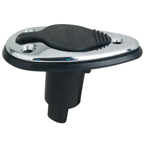 PERKO&reg; Plug-In Type Base, 5&deg; Base, 2 Contacts, Accepts Large Threaded Collar, Teardrop image number 1