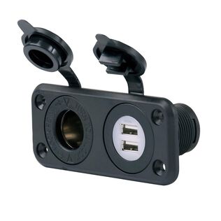 SeaLink&reg; Deluxe Dual USB Charger and 12V Receptacle