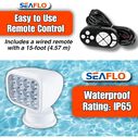 SEAFLO 28W Remote Control LED Searchlight, Warm White, Wired Remote, White image number 4