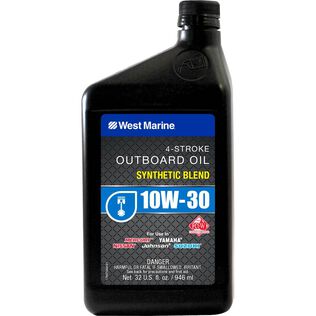 10W-30 4 Stroke Synthetic Blend Marine Engine Oil, 1 Quart