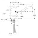 Single Lever Galley Mixer Marine Faucet, Chrome Finish image number 2