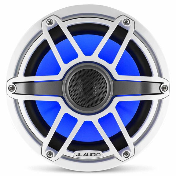 M6-880X-S-GwGw-i 8.8" Marine Coaxial Speakers, White Sport Grilles with RGB LED Lighting image number 0