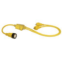 Marinco Shore Power Reverse Y Adapter, 30 Amp 125V Male to 125/150V Female image number 1