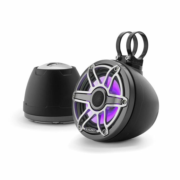 M6-650VEX-Mb-S-GmTi-i 6.5" Coaxial Speakers with Transflective&trade; LED Lighting, Titanium Sport Grille image number 4
