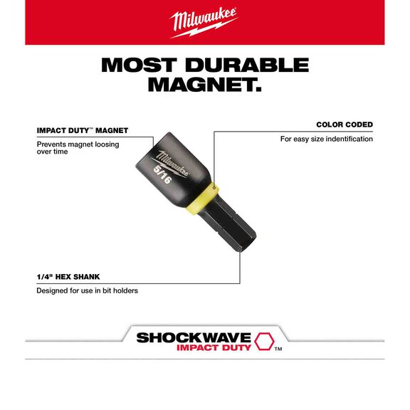 SHOCKWAVE Impact Duty&trade; Insert Magnetic Nut Driver Set, 5 Piece image number 1