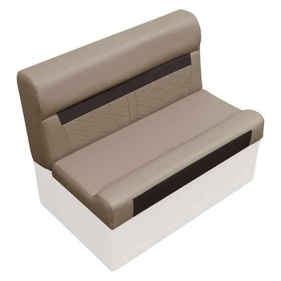 Wise DLX100-1900 DLX Series 37" Pontoon Bench Seat Cushion Set - Neutral / Meteor image number 0