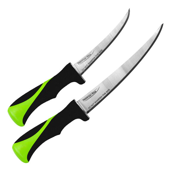 Offshore Titanium Fillet Set, 6" Curved Fillet Knife with Sheath, 9" Straight Fillet Knife with Sheath image number 0