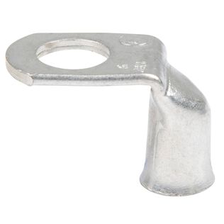 6 AWG 90 Degree Tinned Copper Lug, 5/16" Stud Size, 2-Pack