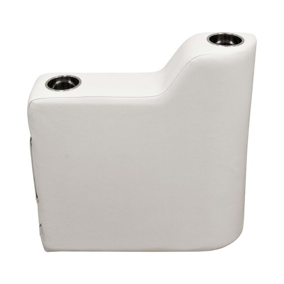Wise DLX3009-204 DLX Series Pontoon Left Radius Arm Rest - Brite White image number 2