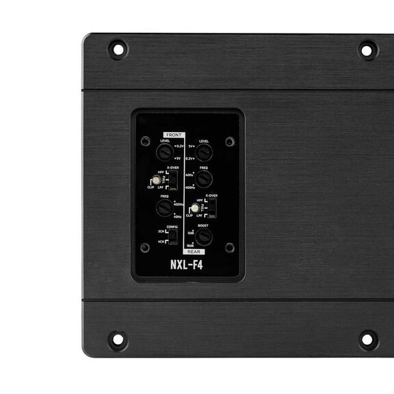 NXL 4-Channel Full-Range Class D IP67 Marine and Powersports Flush Mount Amplifier 4 x 100 Watts Rms @ 4-Ohm image number 1