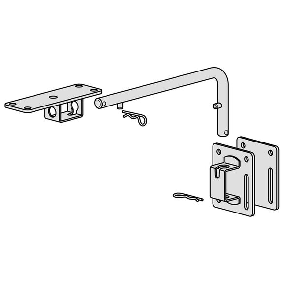 Dual Extended Side/Bulkhead or Square/Flat Rail Mount for Magma Rectangular Gas Grills image number 1