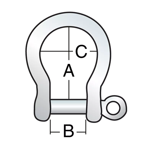 4mm Shallow Bow Shackle image number 3