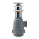 1-3/4" Drain, Touch Trap Sink Drain with Cover no Overflow, 1-1/4"-M Thread Chrome image number 1