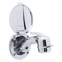 Recessed Shower Chrome Cup & Lid, Small Chrome Sprayer, 6' White Rubber Hose image number 1