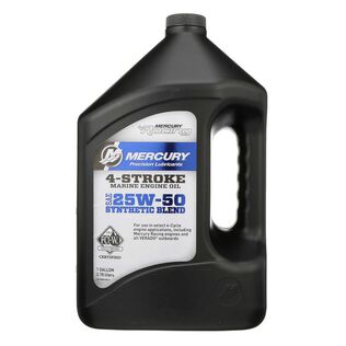 Mercury Racing 25W-50 4-Stroke Synthetic Blend High Performance Marine Engine Oil, 1 Gallon
