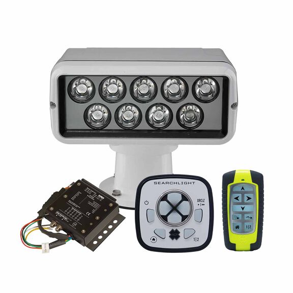 RCL-100 LED Searchlight, White, with new URC-104 Master Controller, URP-103 Wired Point Pad, & URH-103 Handheld Wireless Remote image number 0