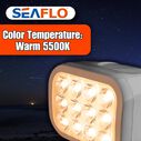 SEAFLO 360&deg; Rotating Remote Control LED Searchlight, 10-30V DC, 2700 Lumens, Wired Remote, White image number 5