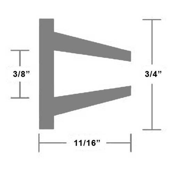 Rigid Vinyl Insert - 3/4" H x 11/16" W image number 0